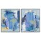 Stupell Industries Blue Abstract with Yellow 2pc Framed Giclee Wall Art Set Design by Melissa Wang